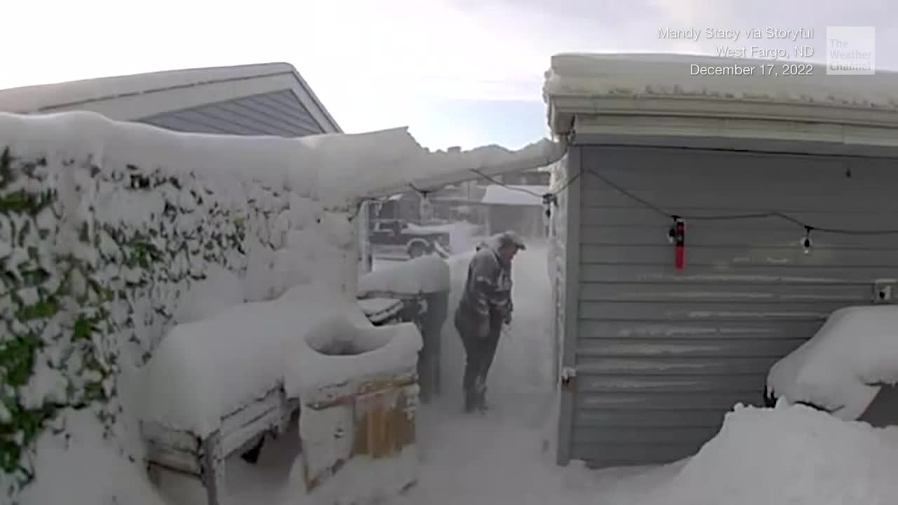 &lsquo;Baptism&rsquo; By Snow As Pile Lands On Woman