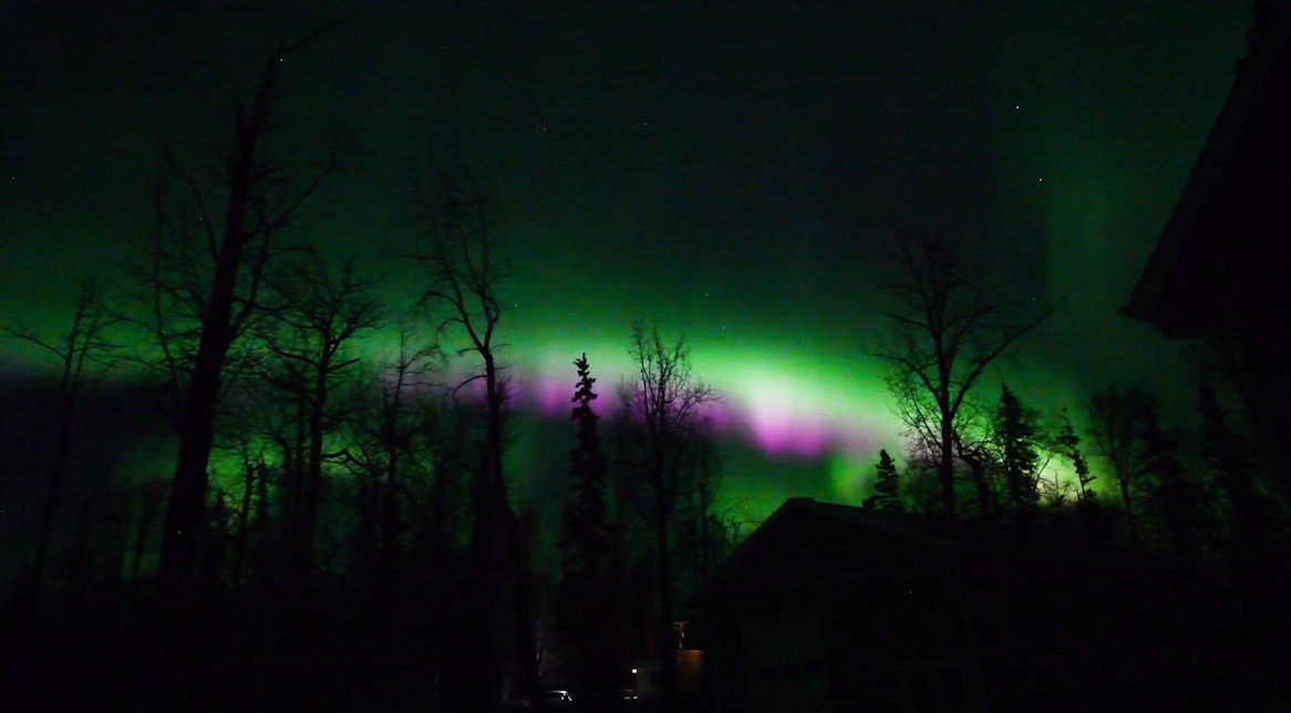 Beautiful Northern Lights Above Alaska