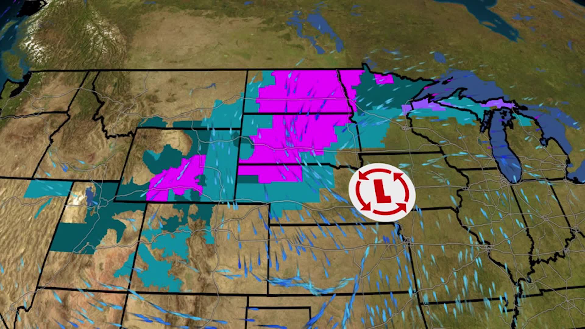 Blizzard Conditions In The Northern Plains
