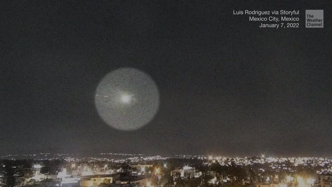 Brilliant Light Streaks Across Night Sky