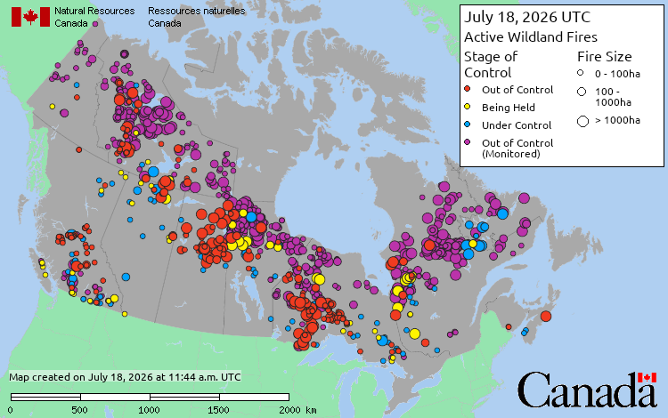 Canada Fires July 18