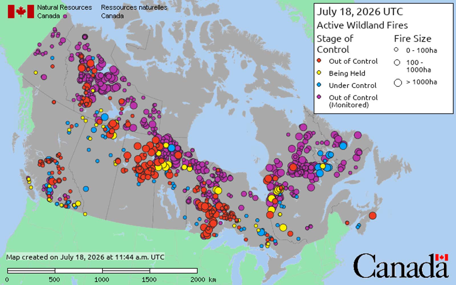 Canada Fires July 18
