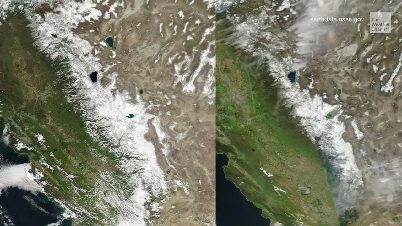 California Snowmelt Seen From Space