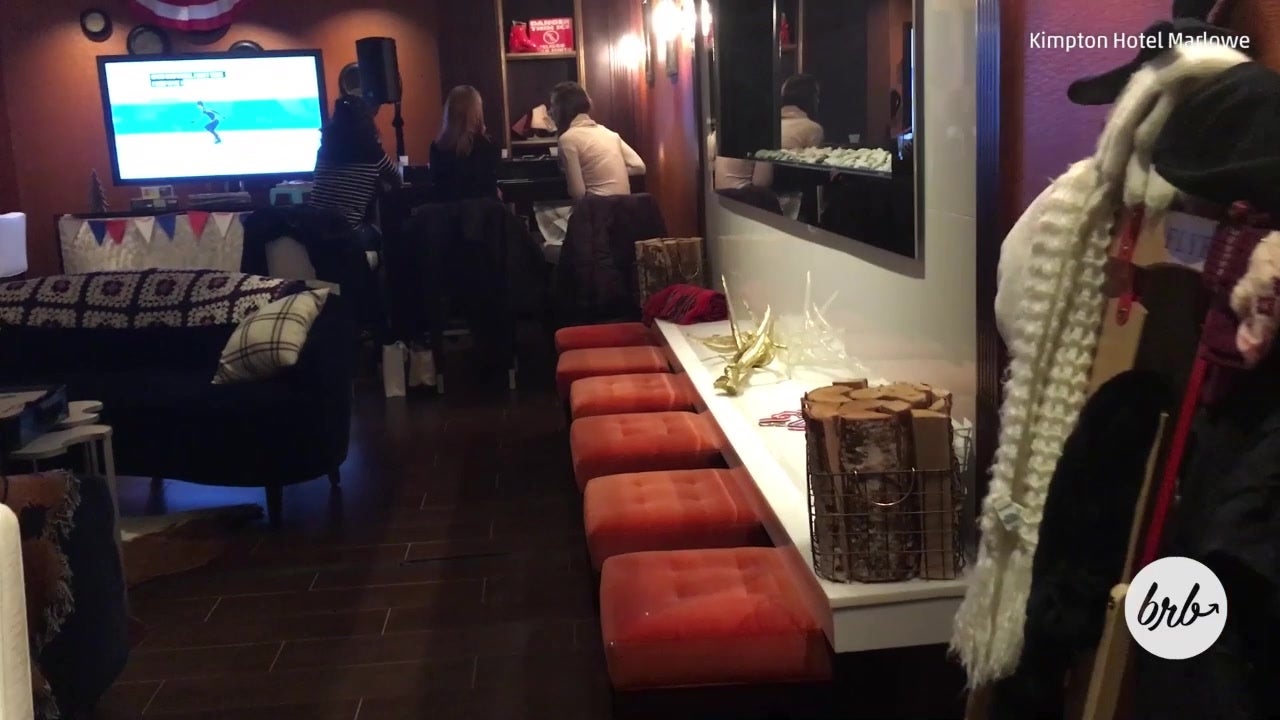 Cambridge Bar Transforms Itself Into Ski Lodge for Winter Games