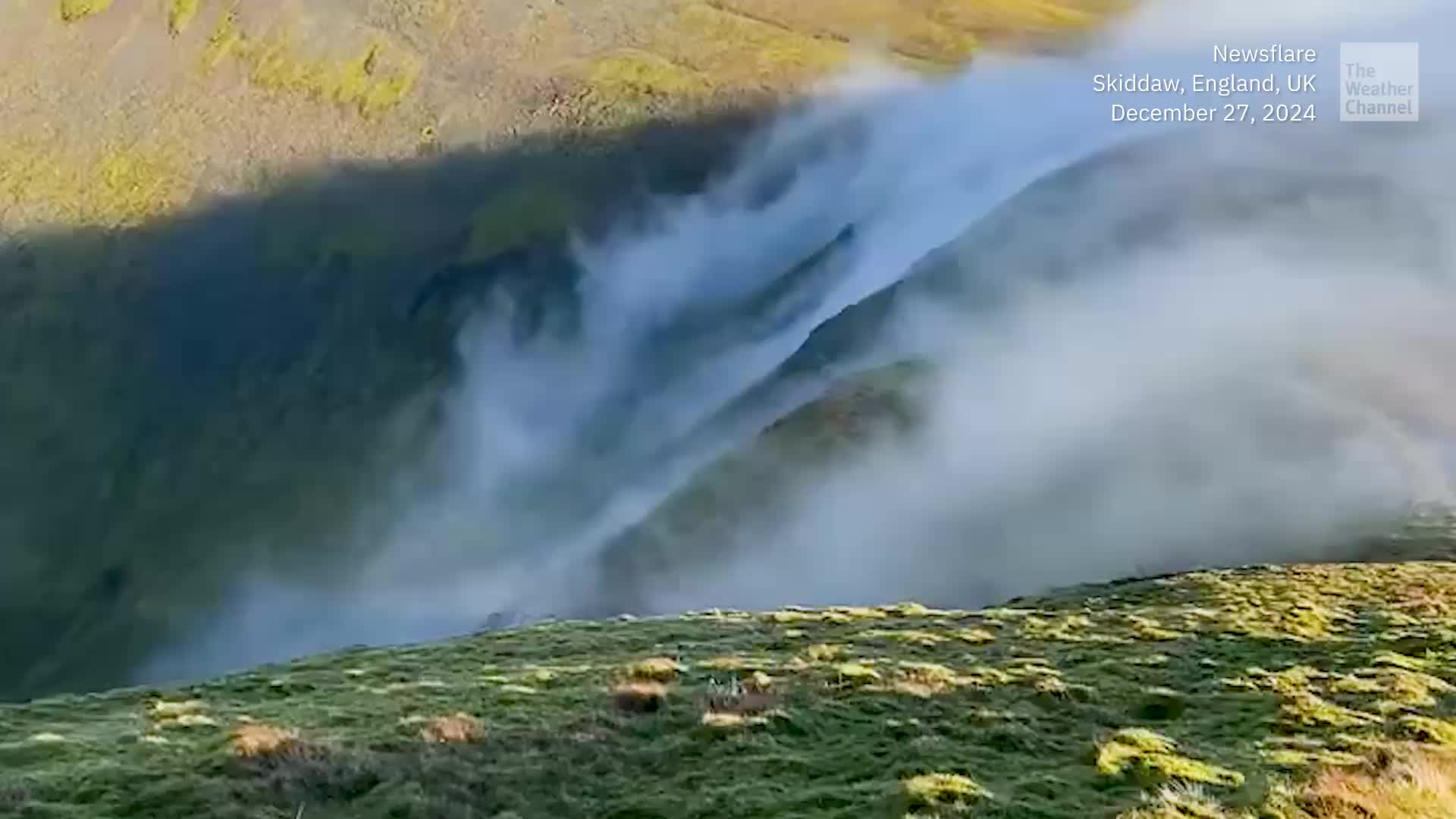 Clouds Dance And Dive Over English Mountainside