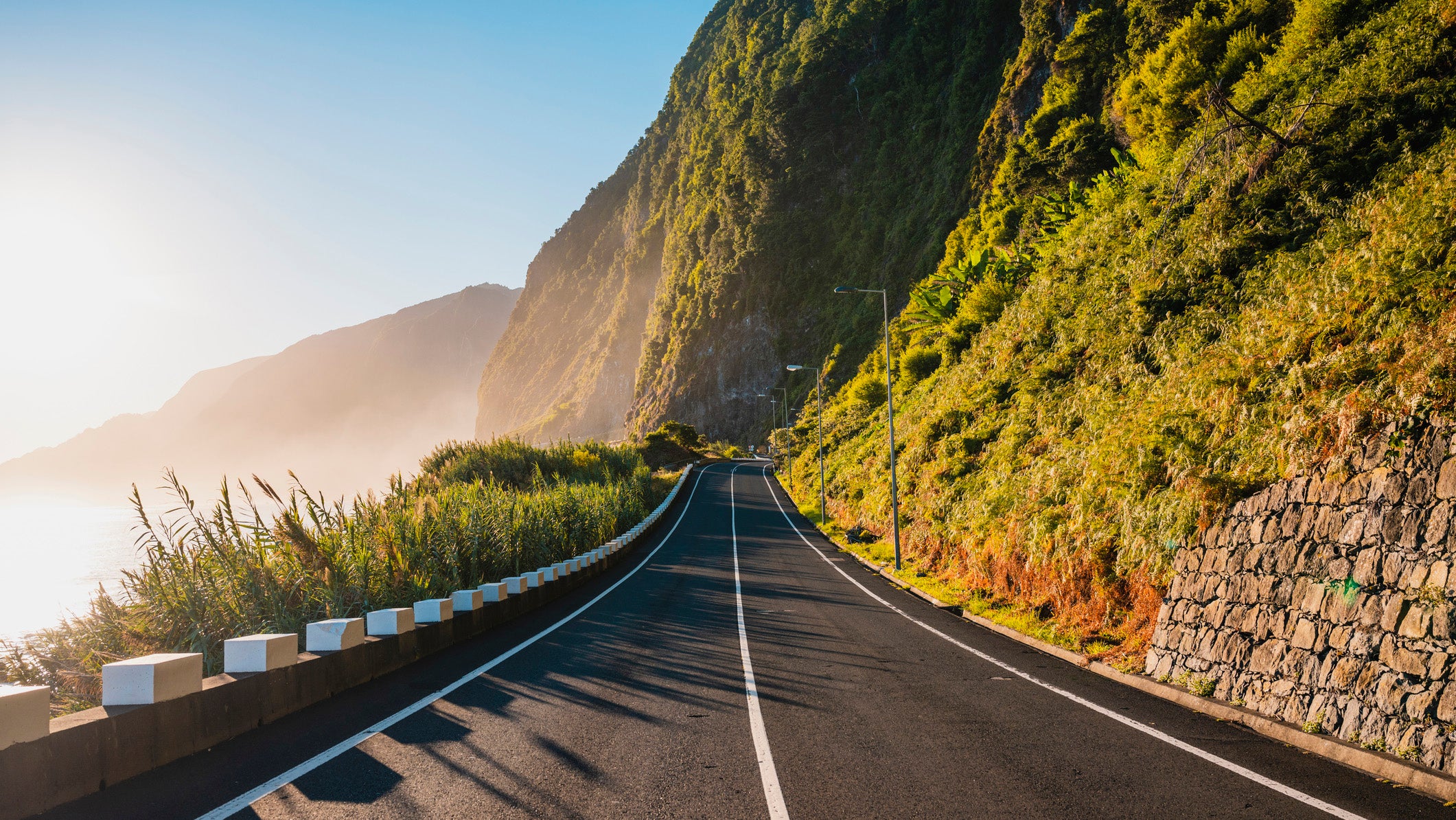 A coastal road in Madeira, Portugal