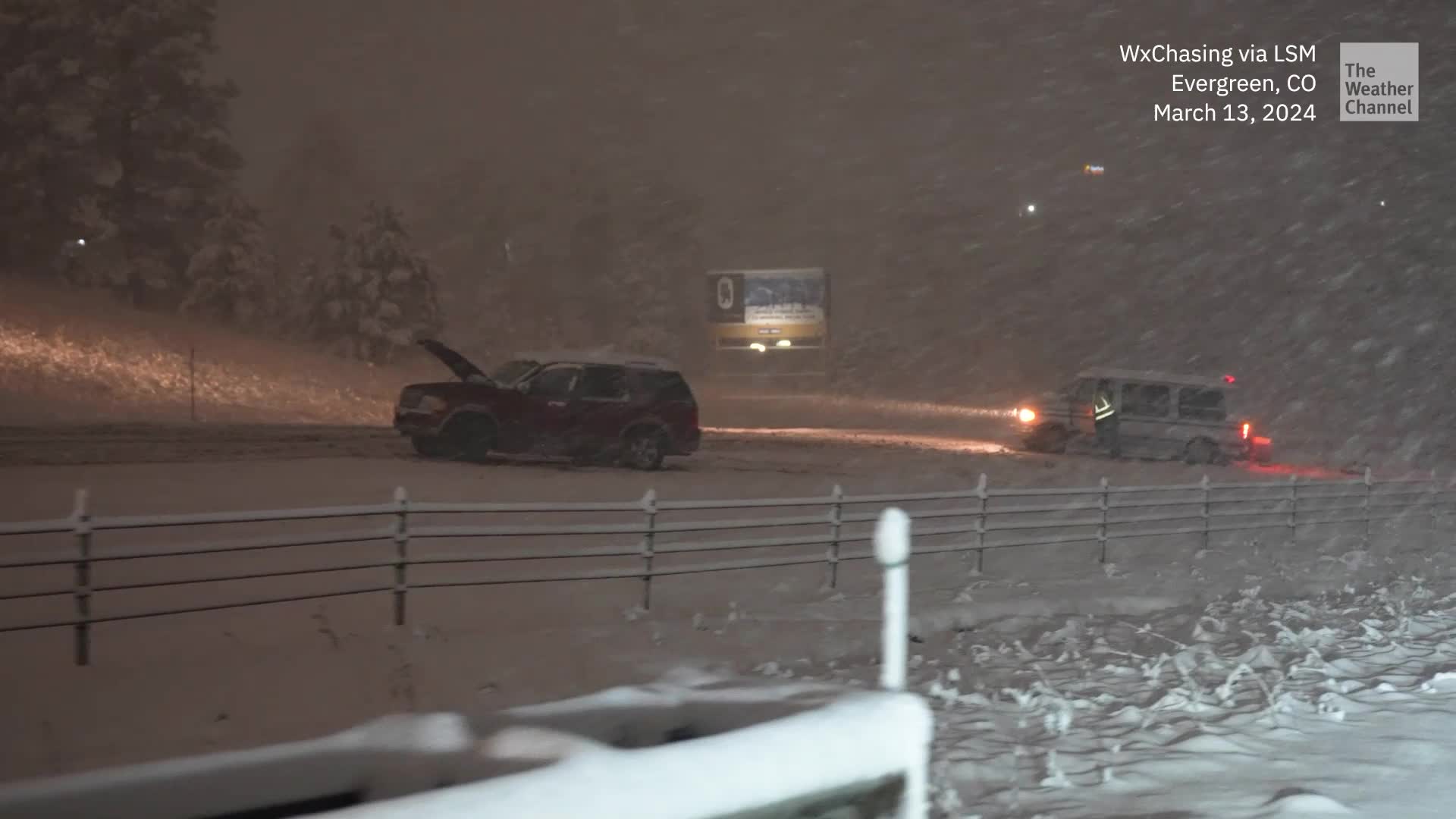 Colorado Snowstorm Creates Travel Chaos West Of Denver