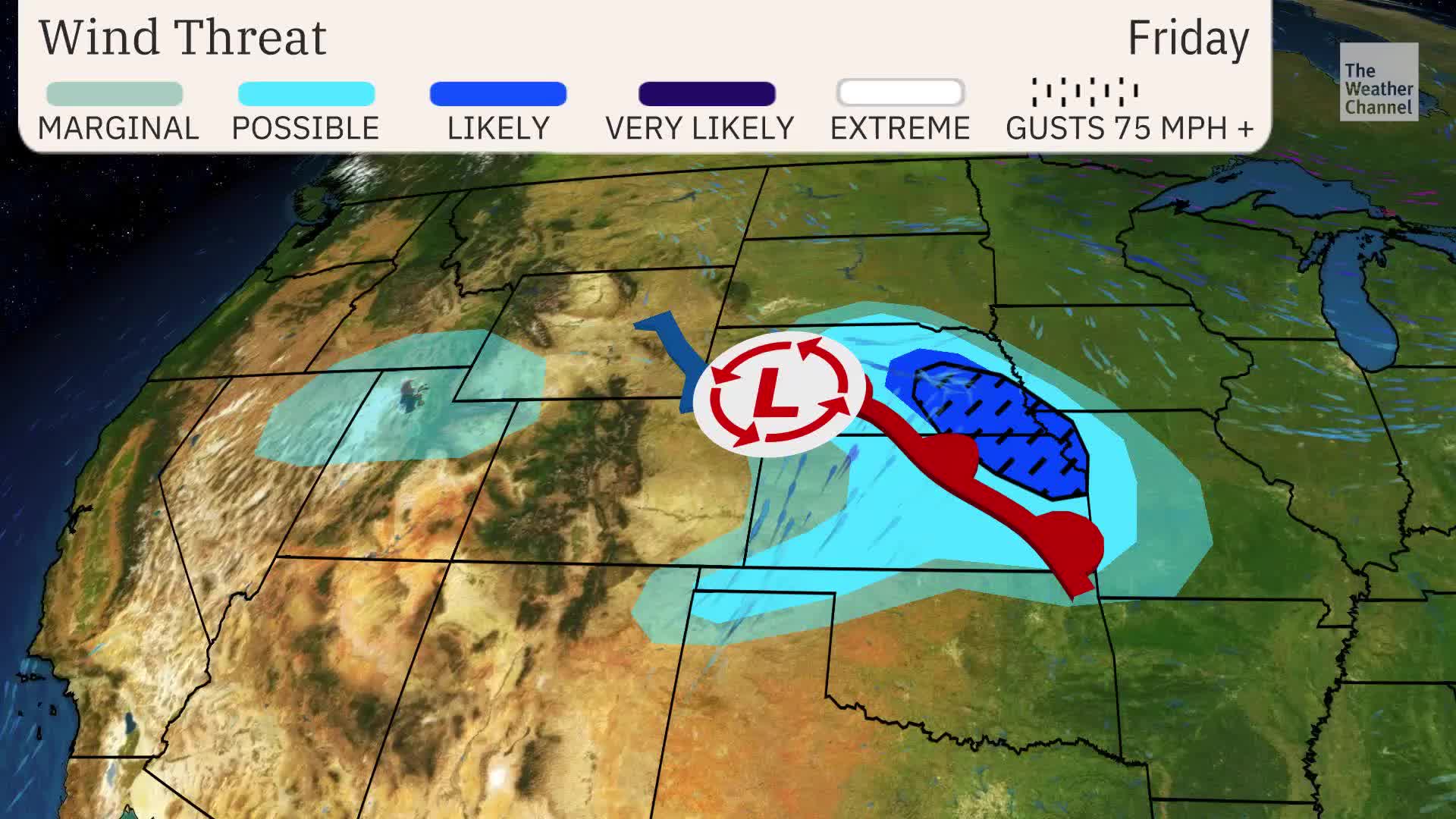 Damaging Wind, Hail Threat Today For Central Plains