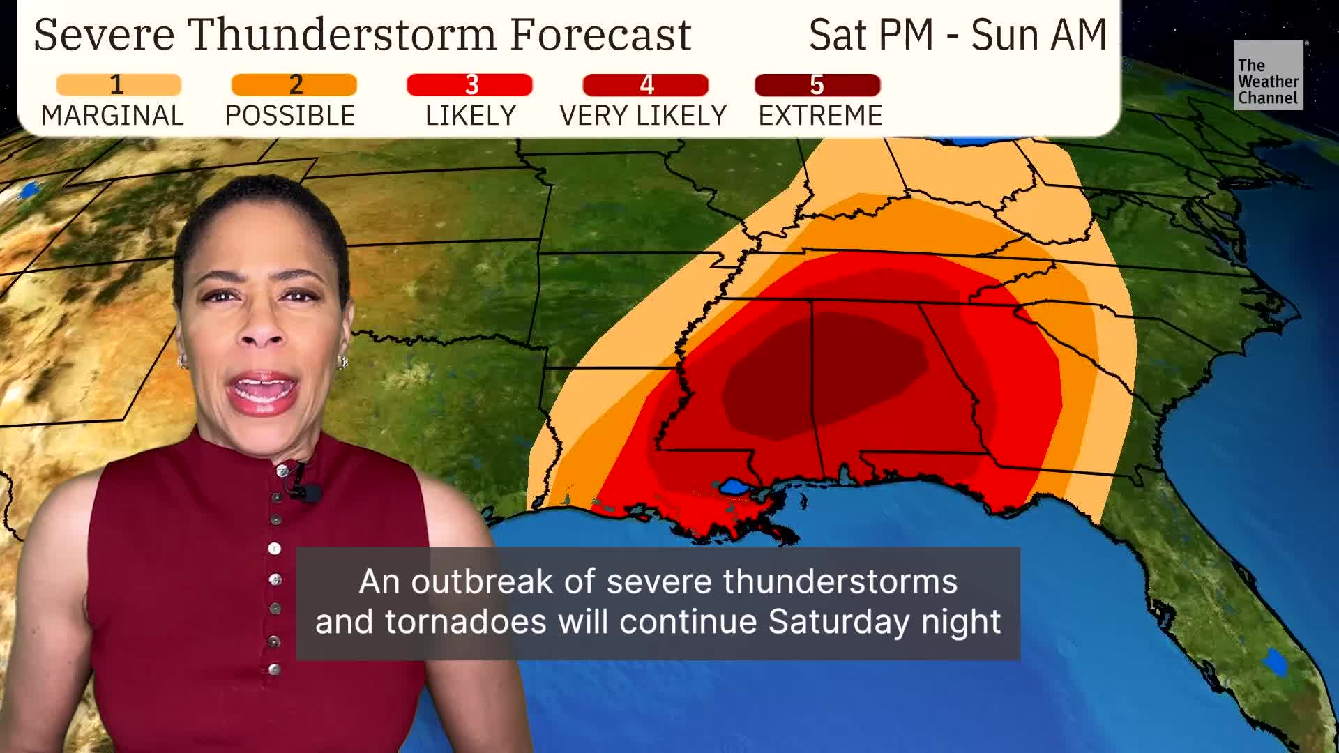 Danger In The Dark: Tornado Outbreak Rolls Into Sunday