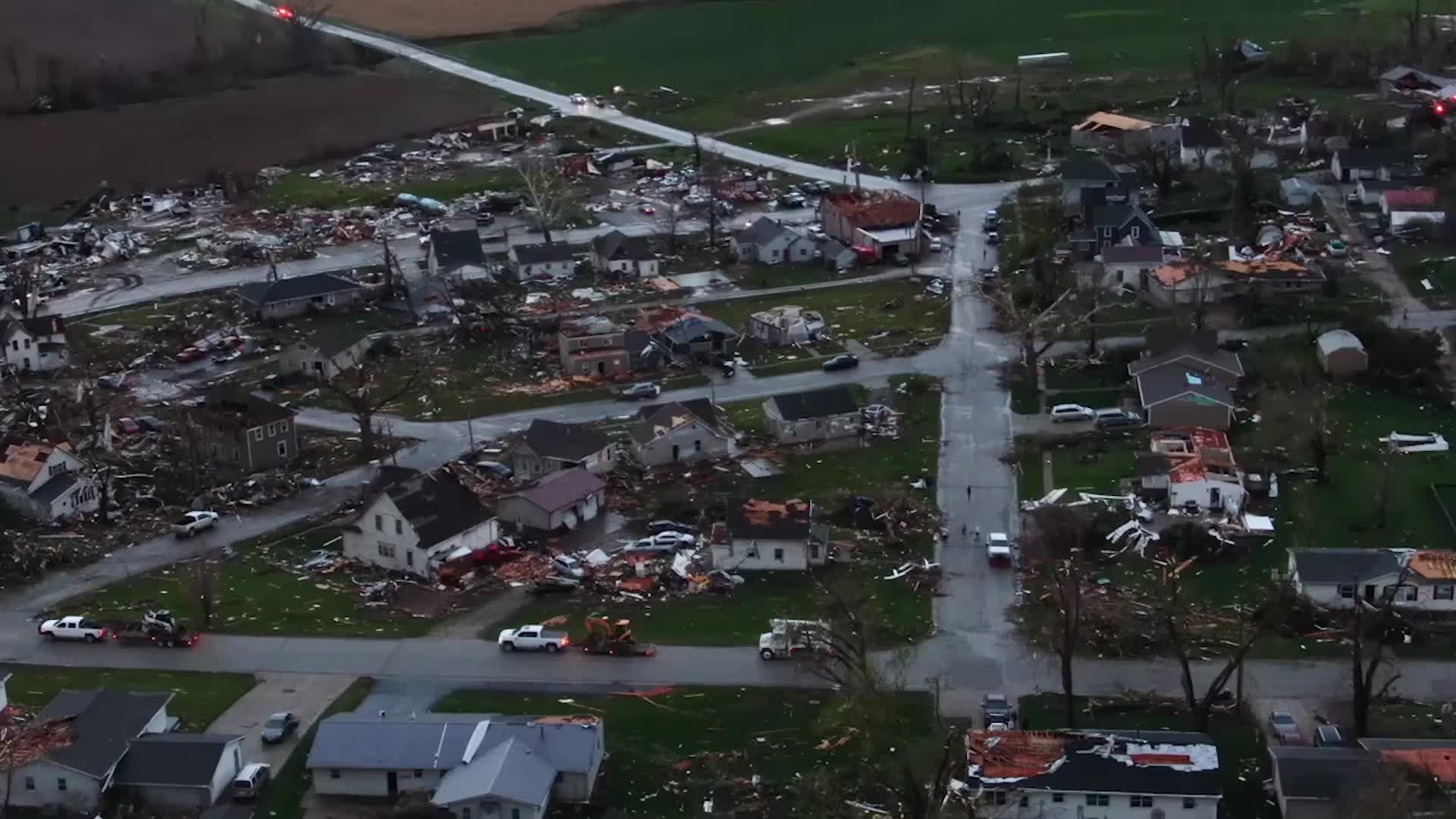 Dramatic Drone Video Shows Scope Of Tornado Damage In Iowa
