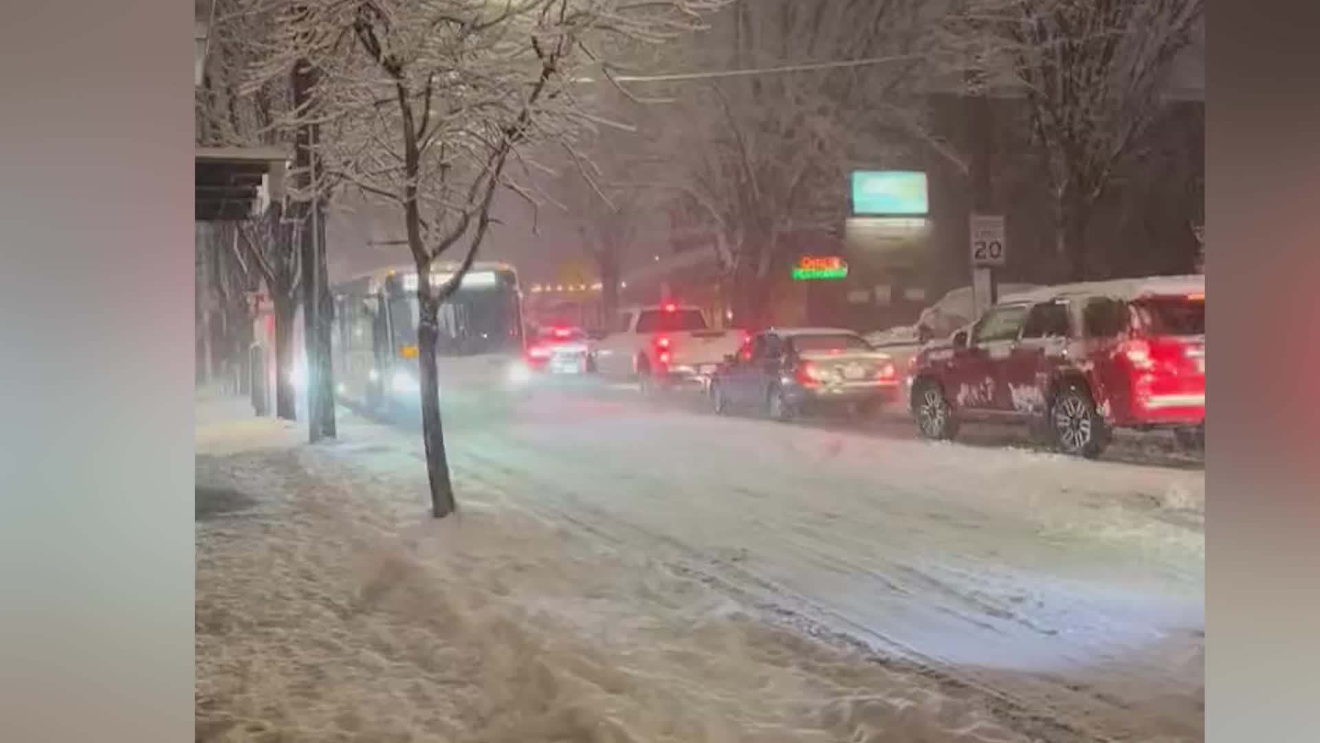 Driver Describes Being Stuck On Portland Bridge During Winter Storm Piper