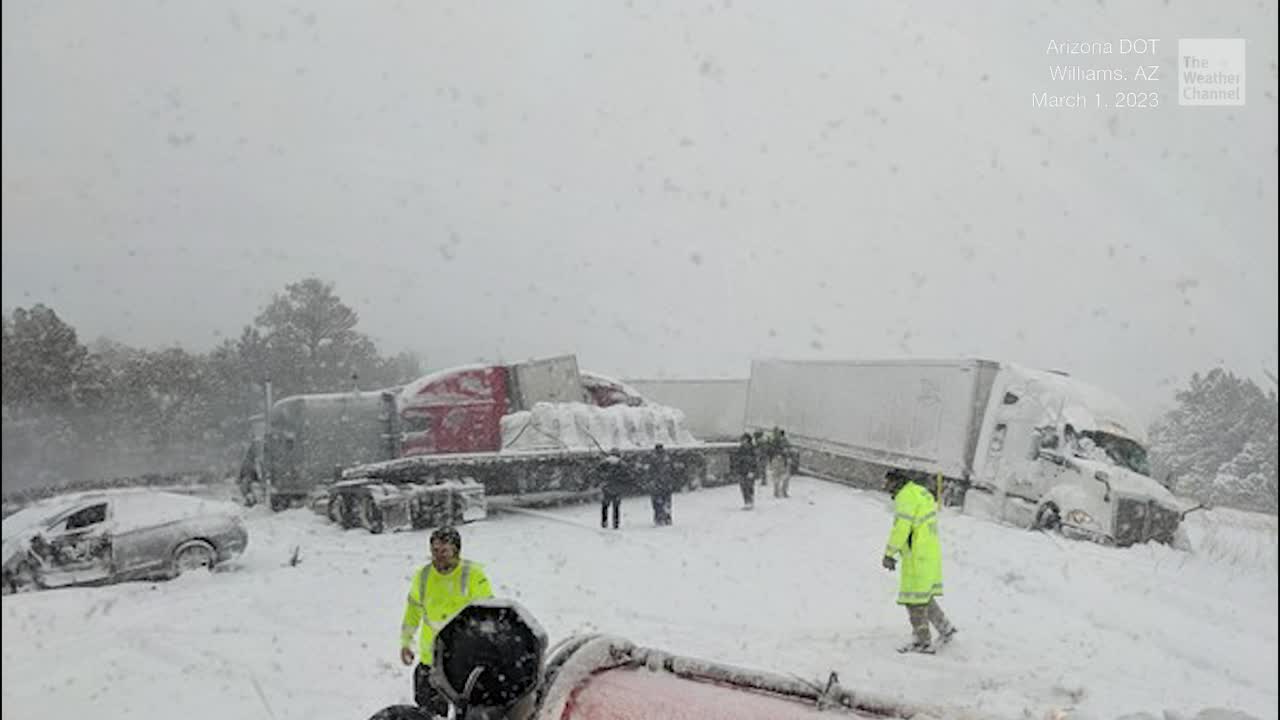 Drivers Stranded When Winter Storm Slams Arizona