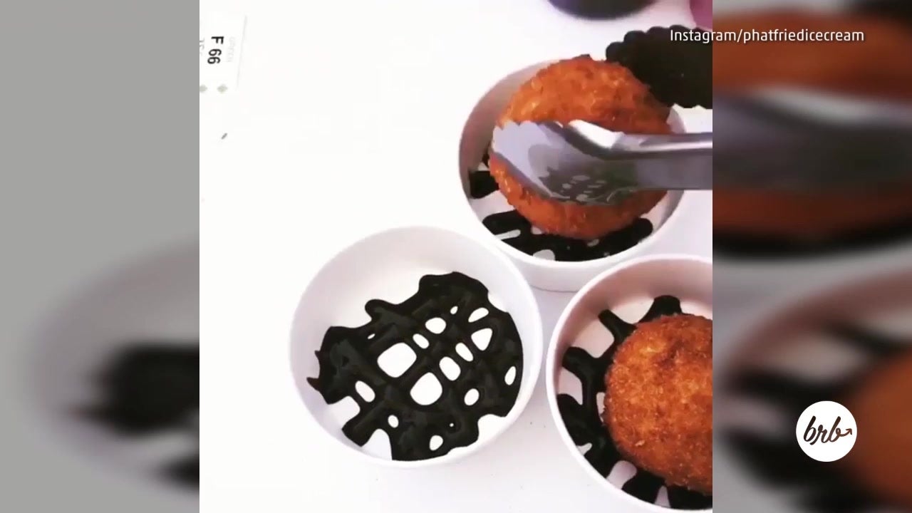 Eating Deep Fried Ice Cream in Australia