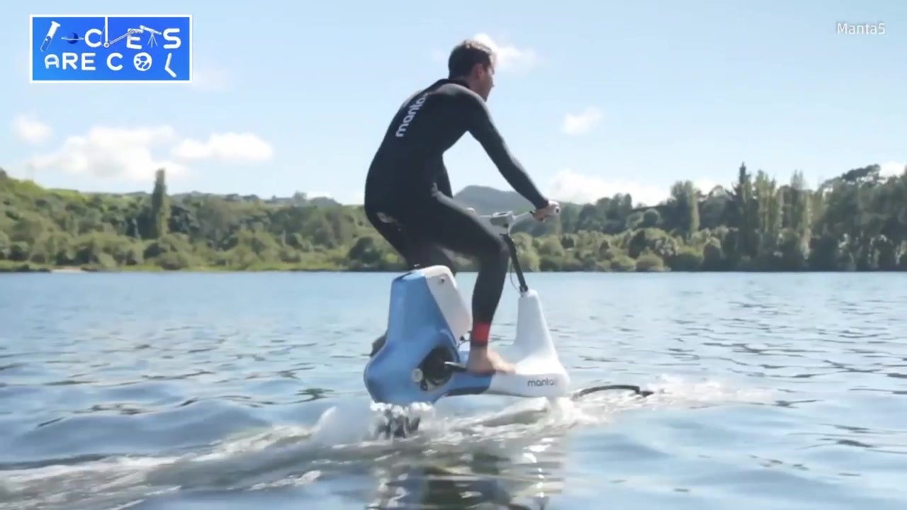 Electric Bike Cycles on Water