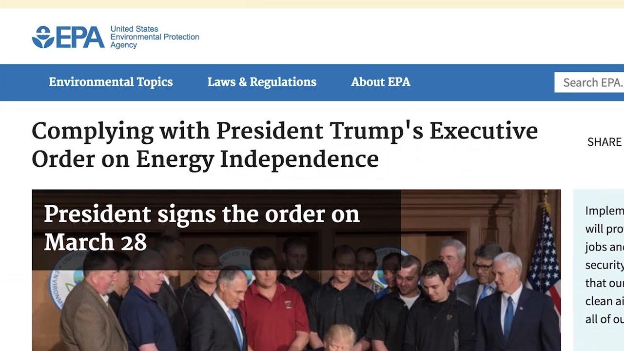 EPA Head Scott Pruitt Oversaw Removal of Climate Data from Site