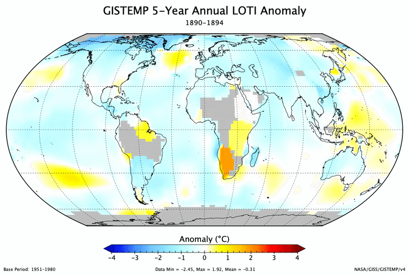 Gif of world heating up