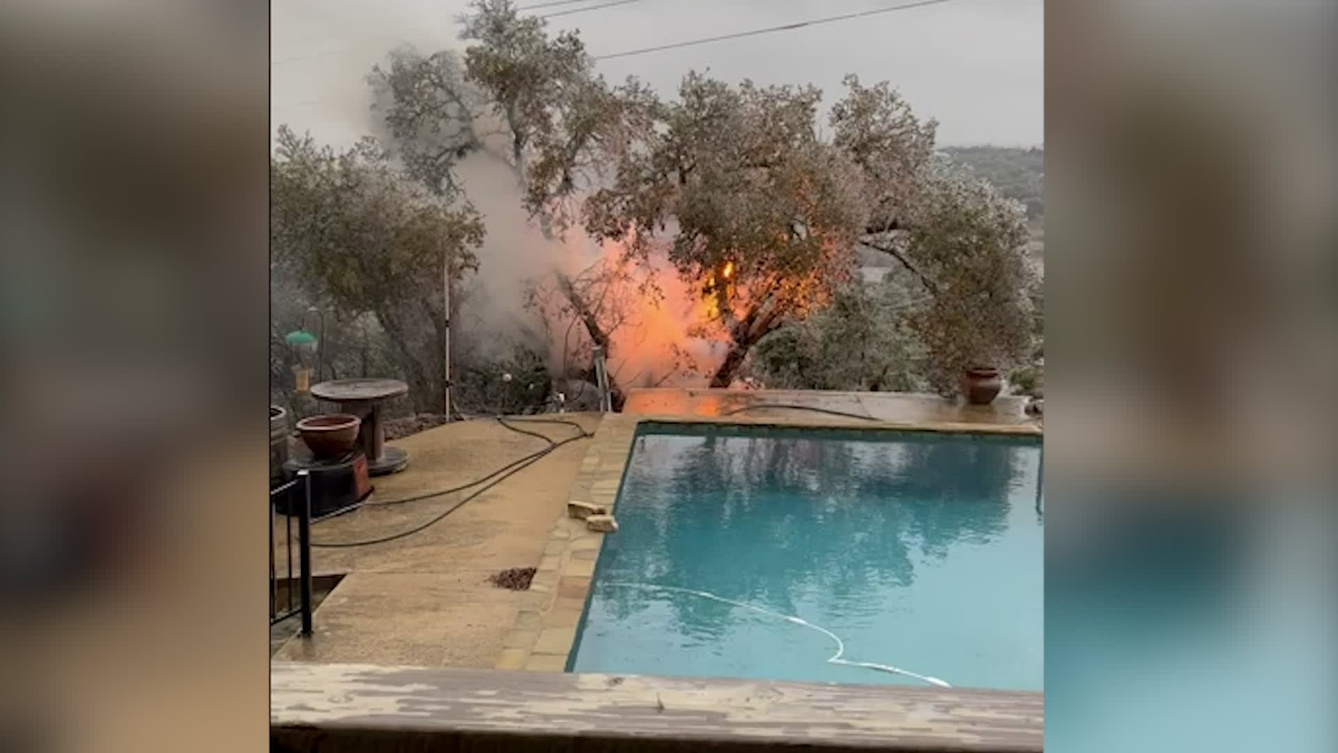 Fire Ignited By Iced-Over Power Lines In Texas