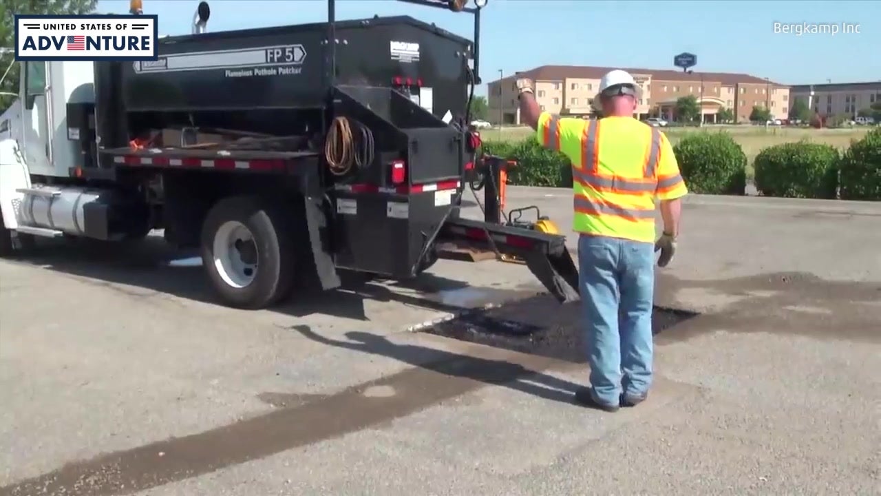 Flameless Pothole Patcher Repairs Roads