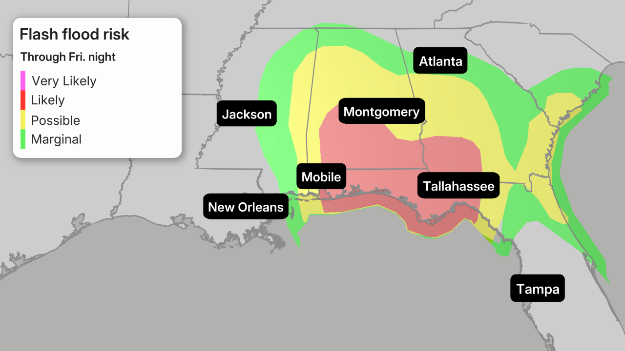 Friday heavy rain forecast