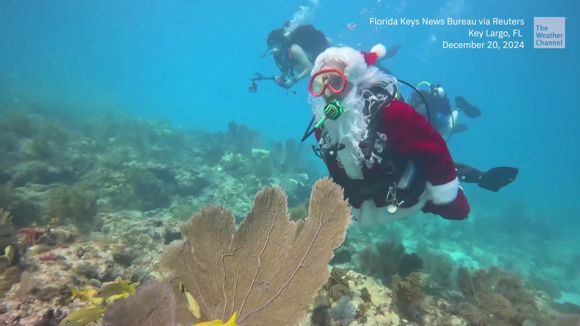 From The North Pole To The Ocean Floor, Santa Makes A Splash