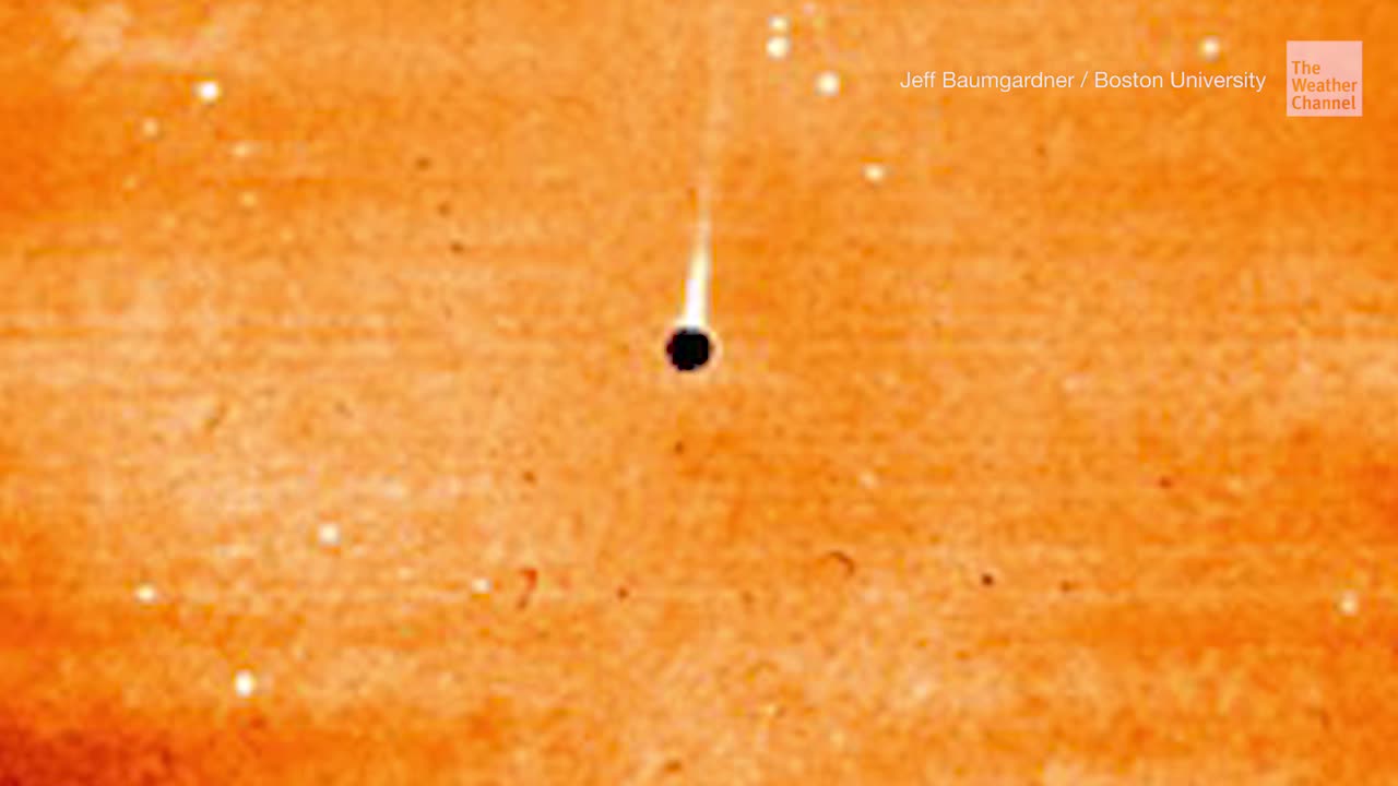 Fuzzy Streak Behind Mercury Is a Tail