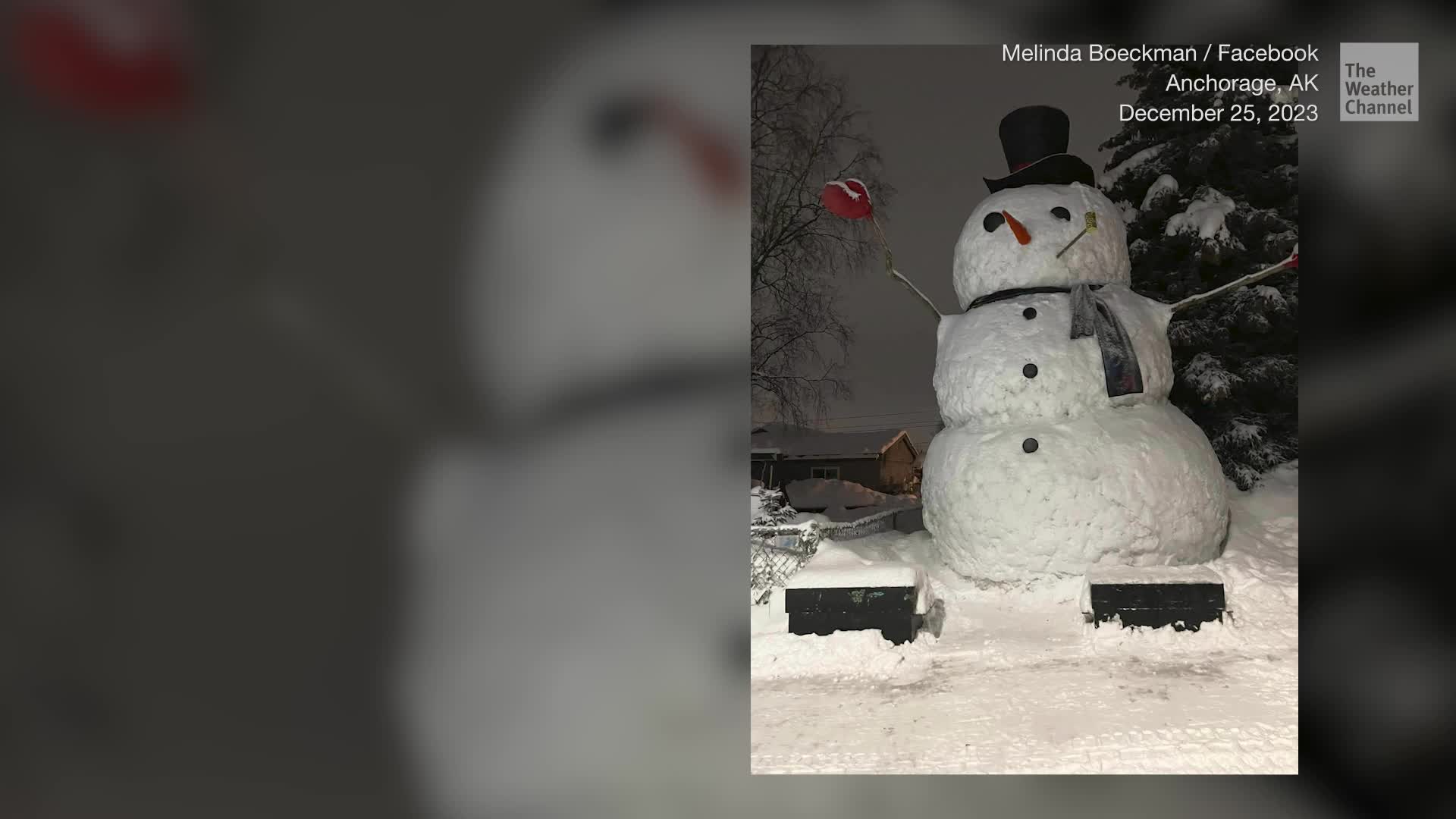 Giant Snowman Returns To Anchorage After More Than 10 Years