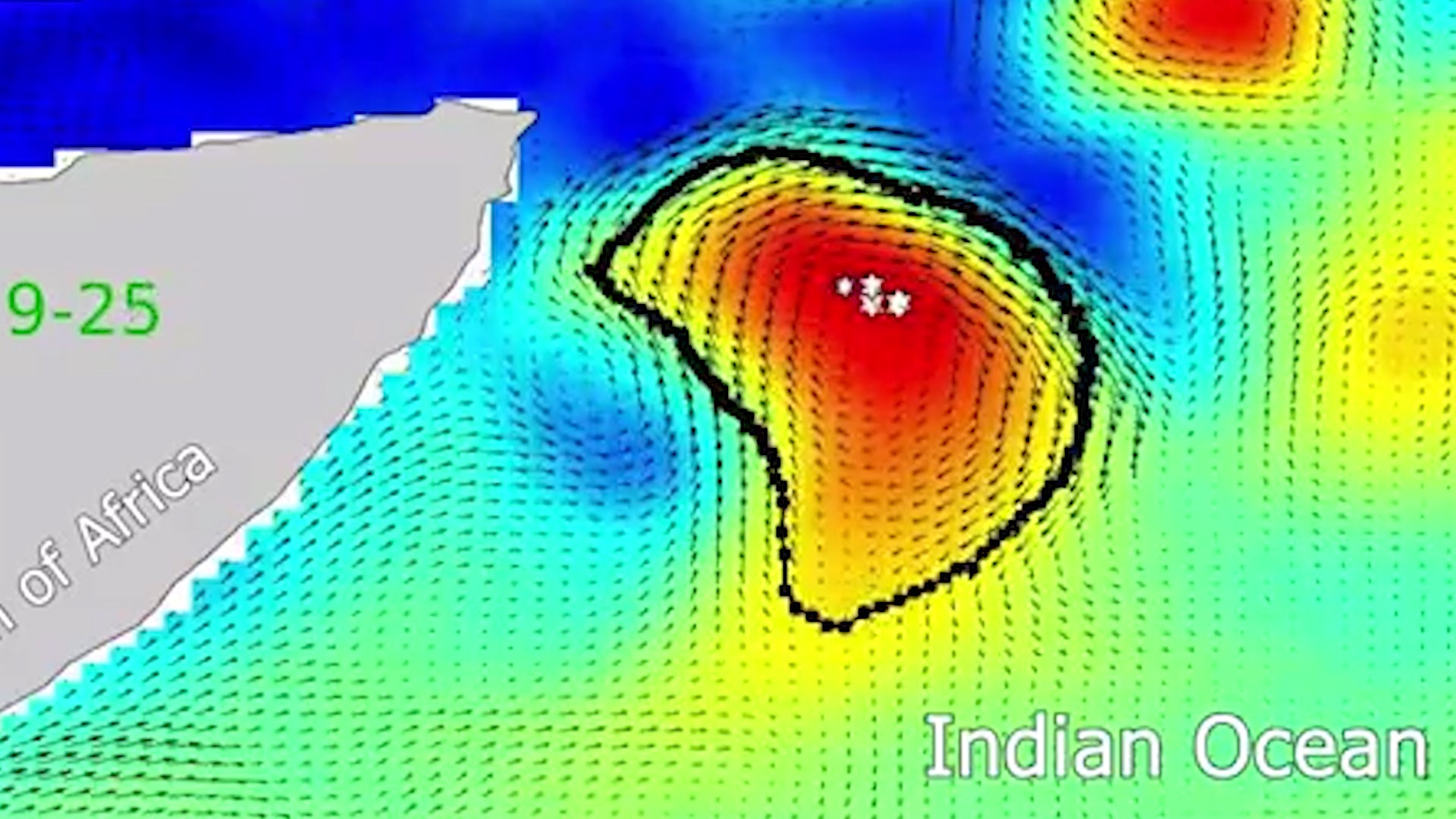 ‘Great Whirl’ Near East Africa Seen from Space by Satellites