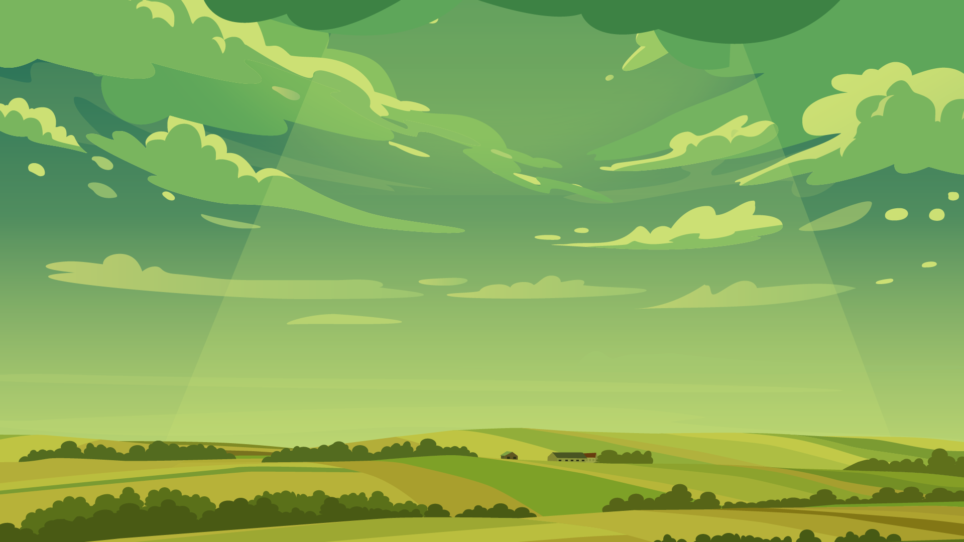 green sky illustration
