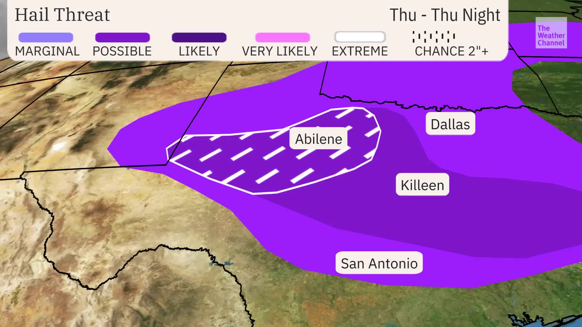 Hail, Flooding Forecast Across Texas Thursday