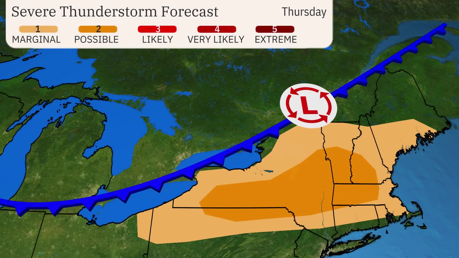Heads Up, Northeast: Severe Storms Possible Thursday