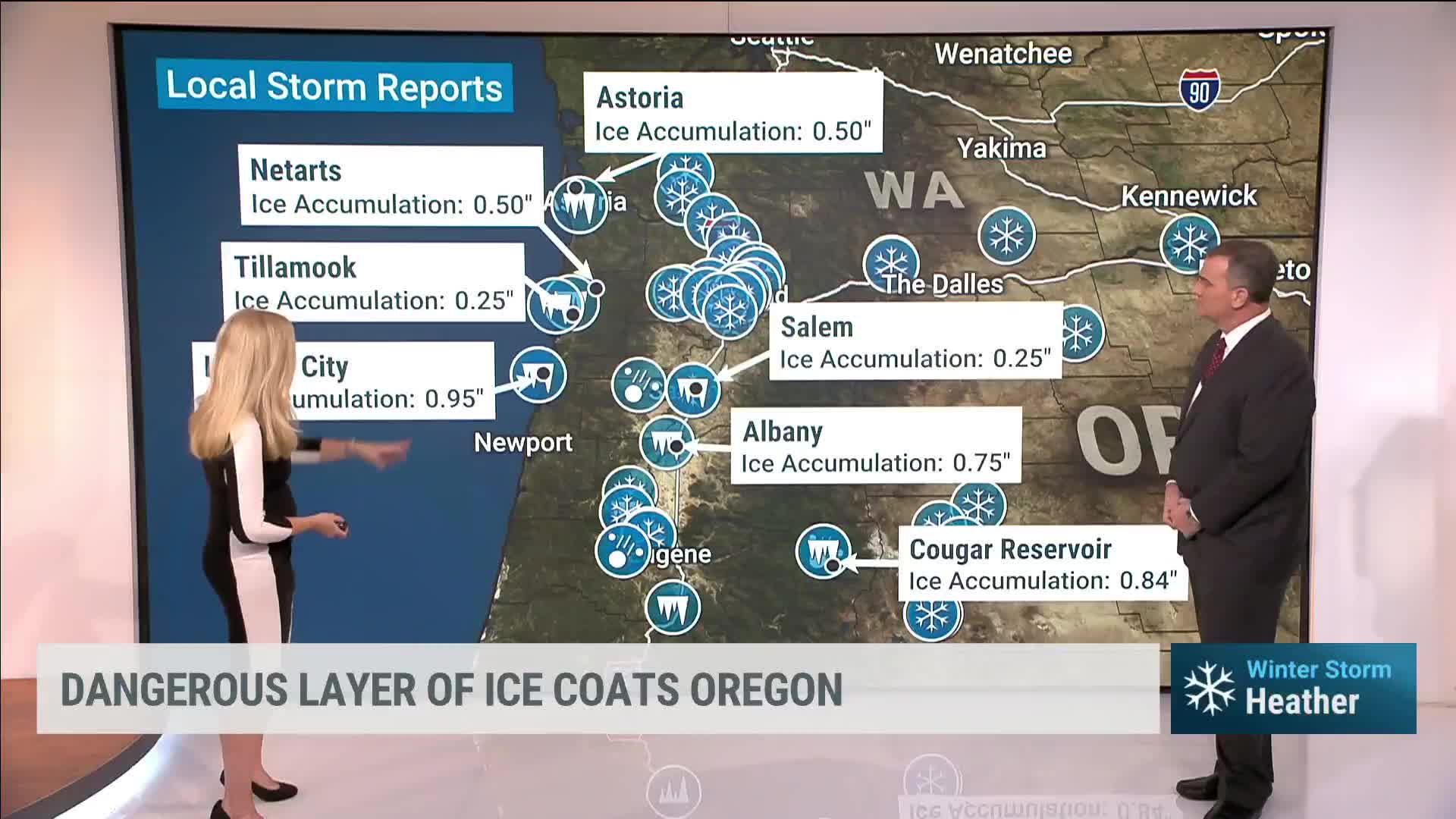 Heather Producing Snow And Ice In The West