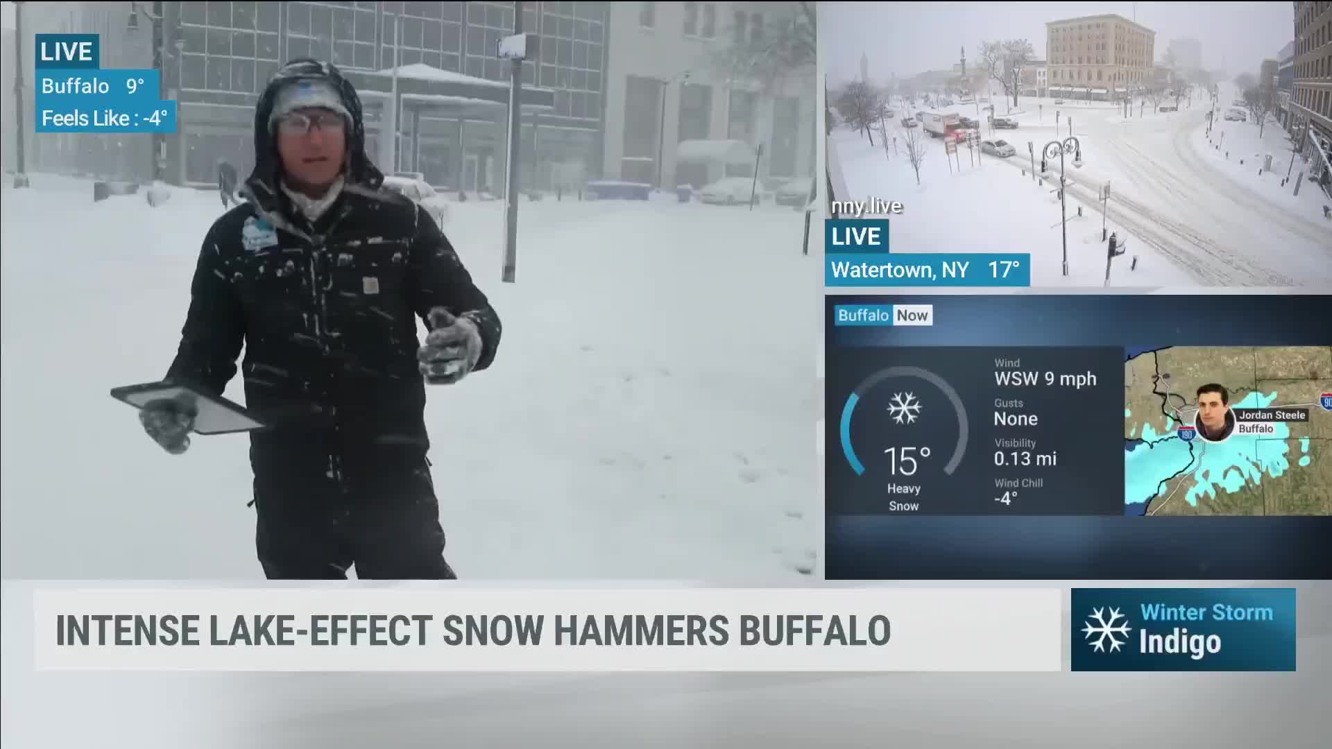 Heavy Lake-Effect Snow Batters Buffalo Again