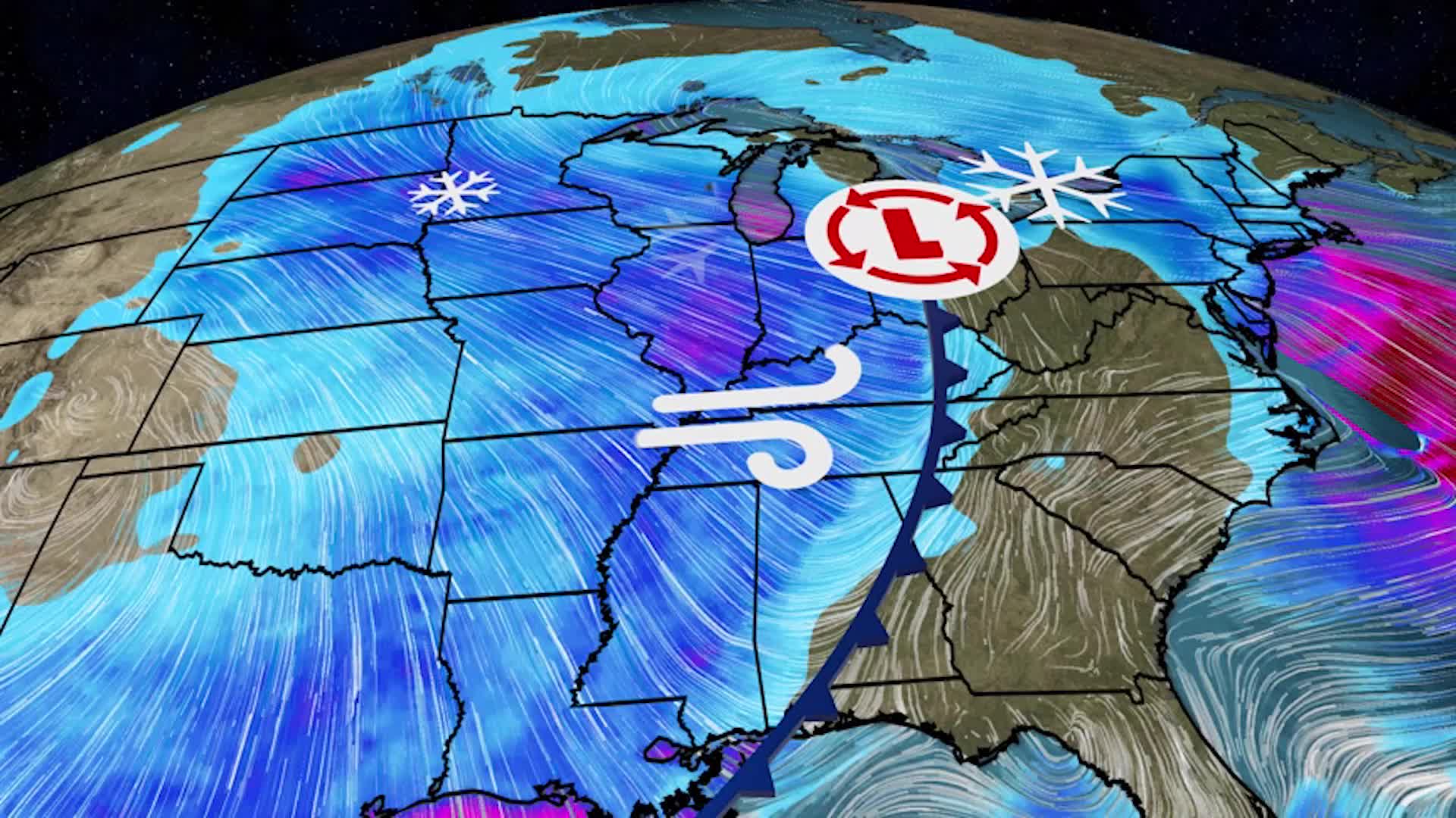 High Winds, Blizzard Conditions Spread Along Elliott's Track