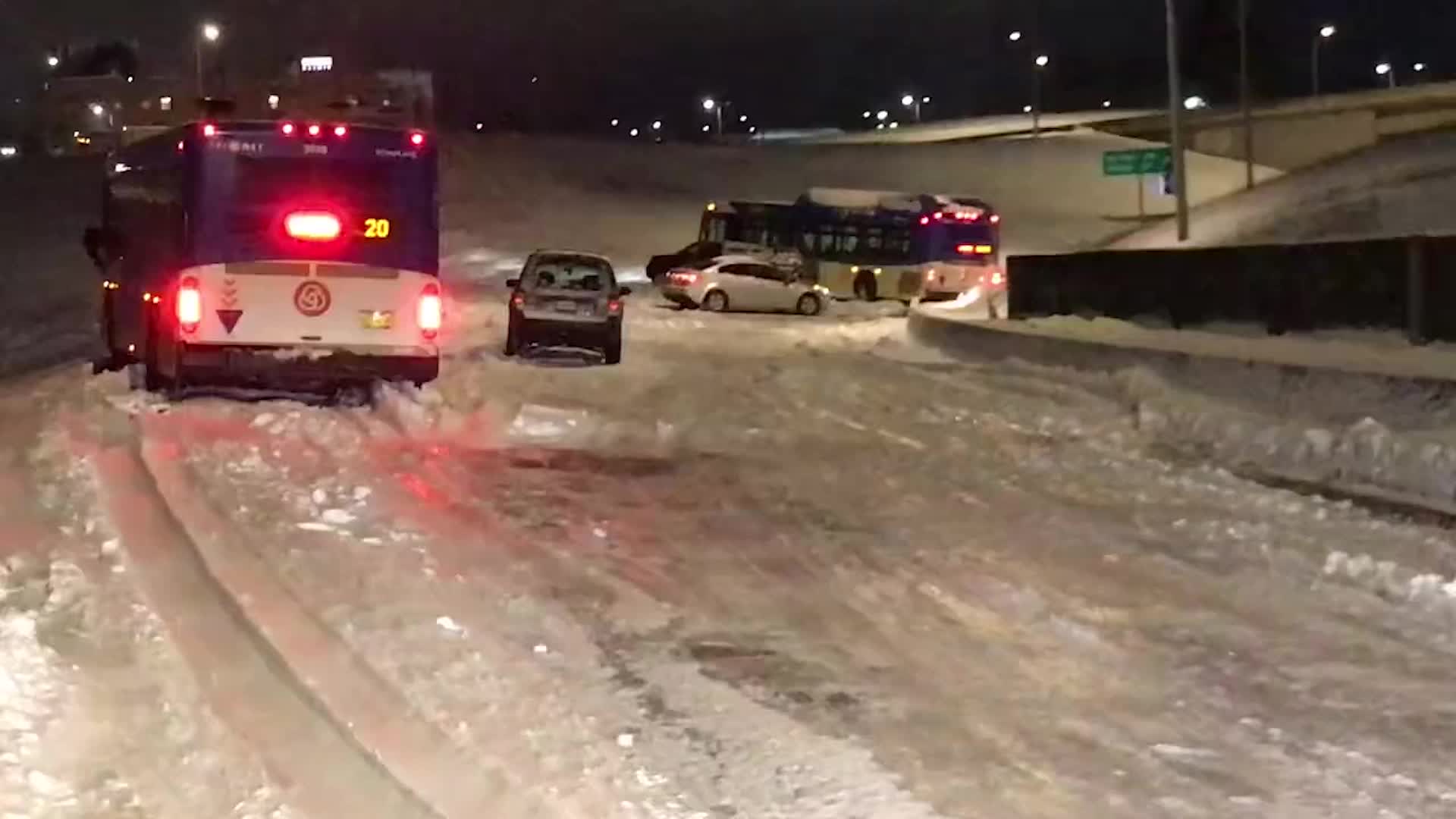 Historic Snow Causes Havoc On Portland Roads