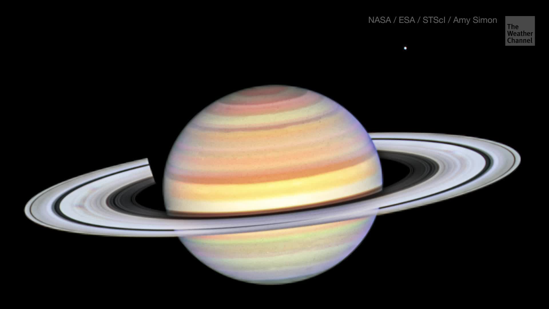 Hubble Captures Ghostly Shadows On Saturn's Rings