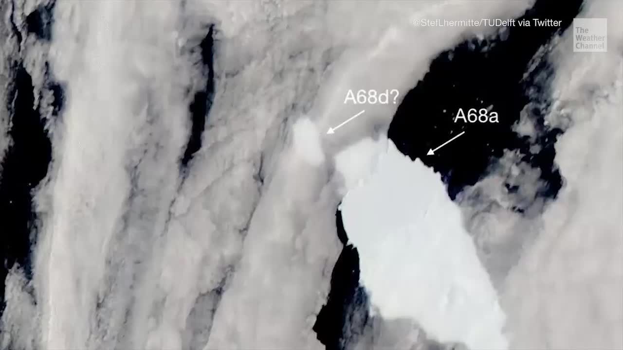Huge Chunk of Ice Breaks Free from Monster Iceberg