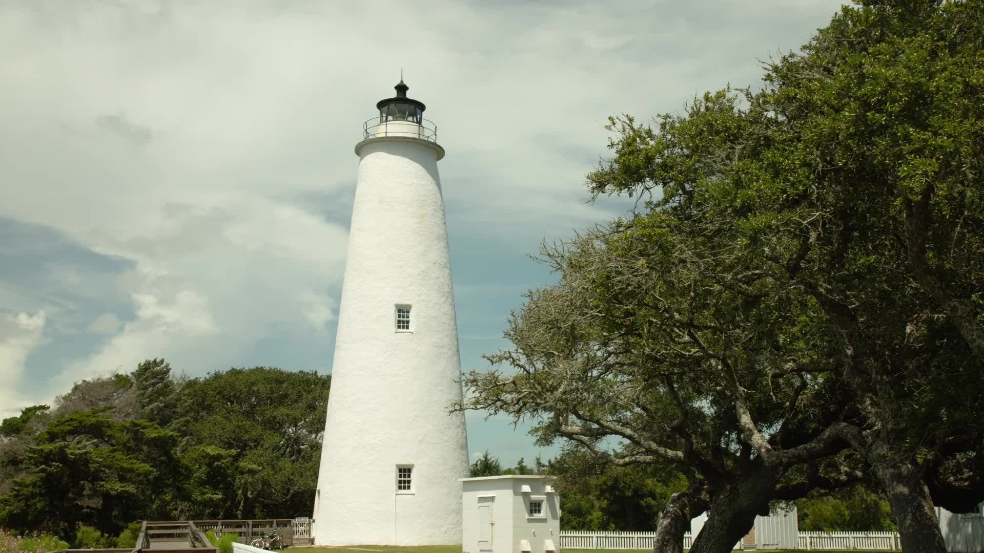 Hurricane-Damaged Lighthouse Undergoing Repairs