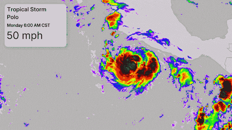 Hurricane Polo rapid intensification September 21-22, 2026