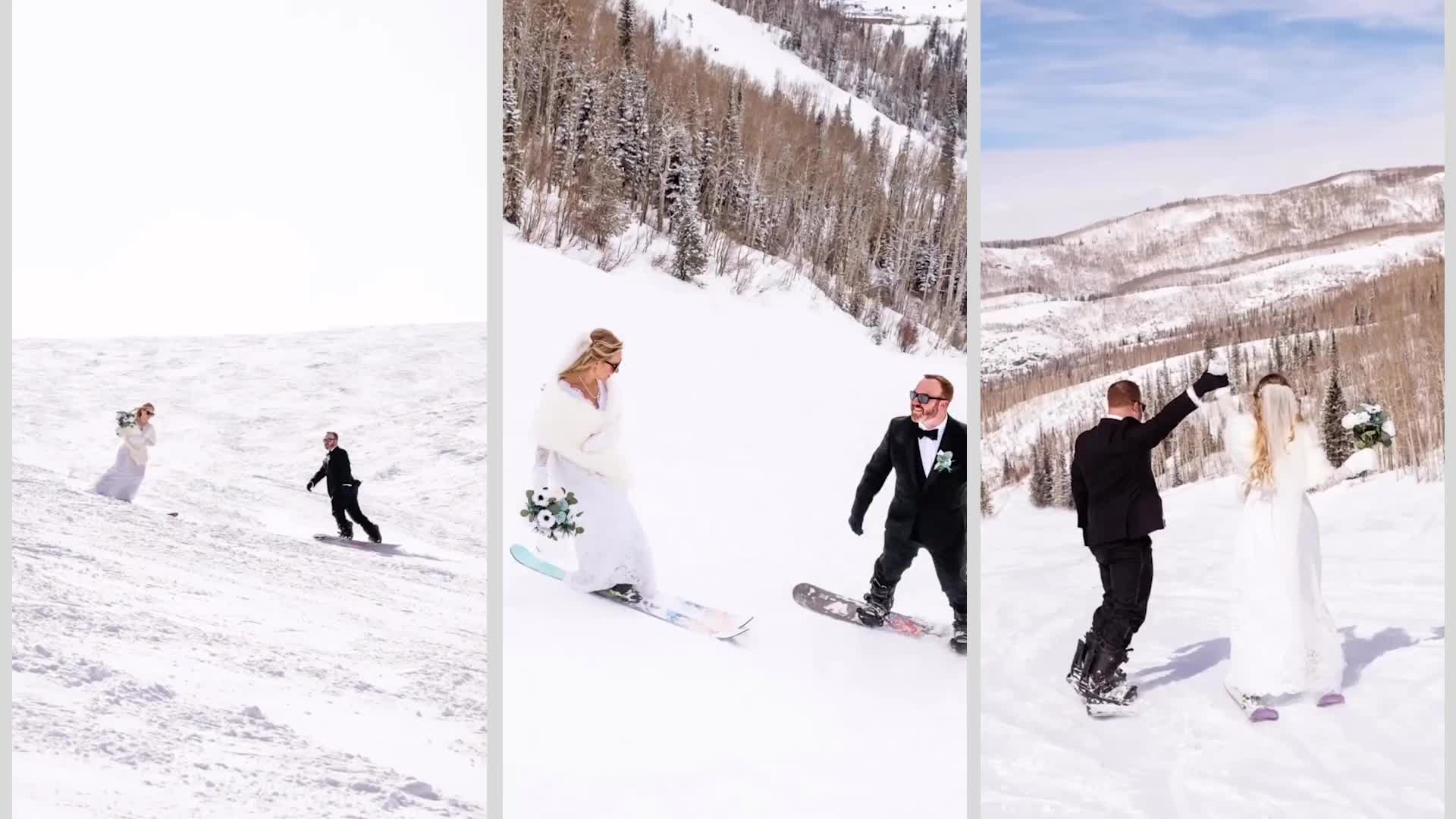 I Do: Photos Of Snowy Ski Slope Wedding Go Viral