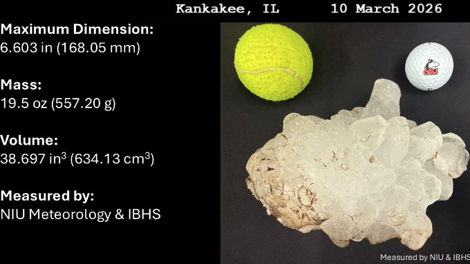 Illinois record hail March 2026