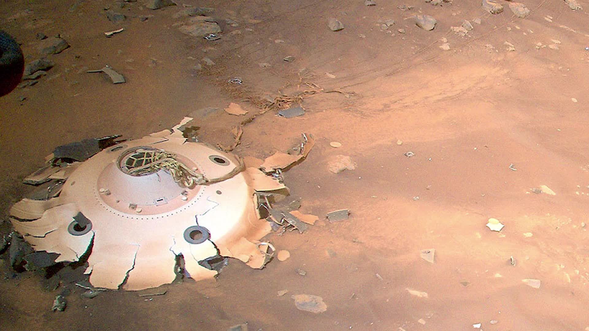 Ingenuity Captures Eerie Wreckage on Mars