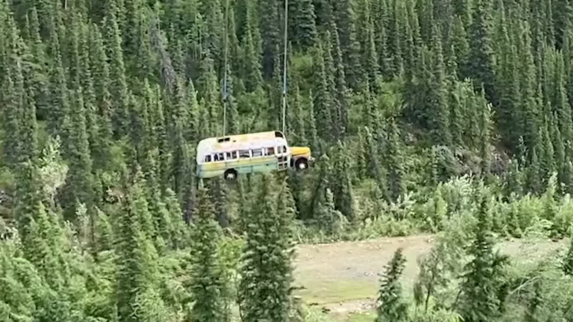 'Into the Wild' Bus Airlifted out of Alaskan Wilderness