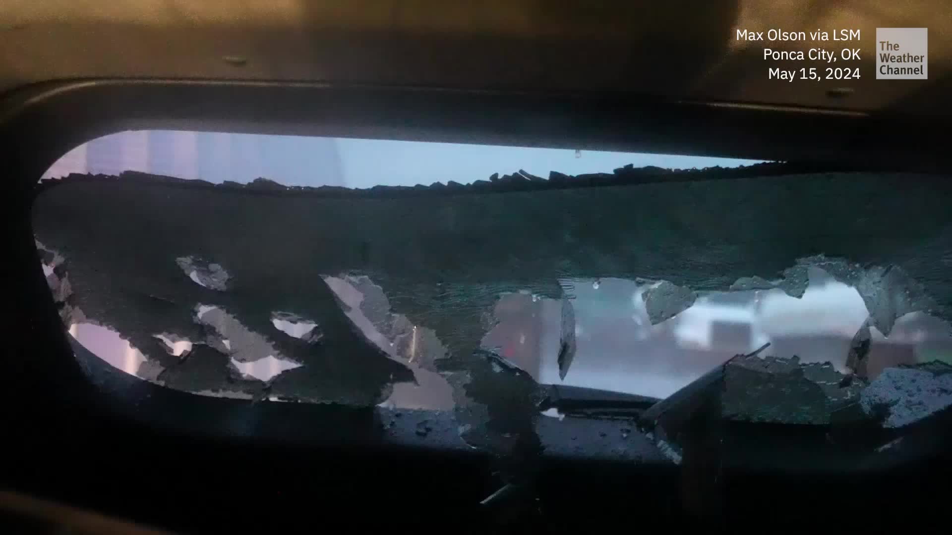 &lsquo;It Just Won&rsquo;t Stop&rsquo;: Hail Destroys Car In Oklahoma Storms