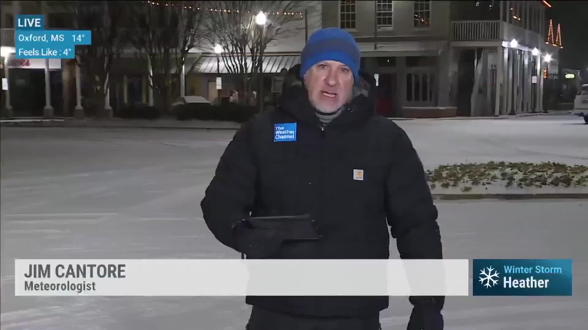 Jim Cantore In Mississippi For Winter Storm Heather