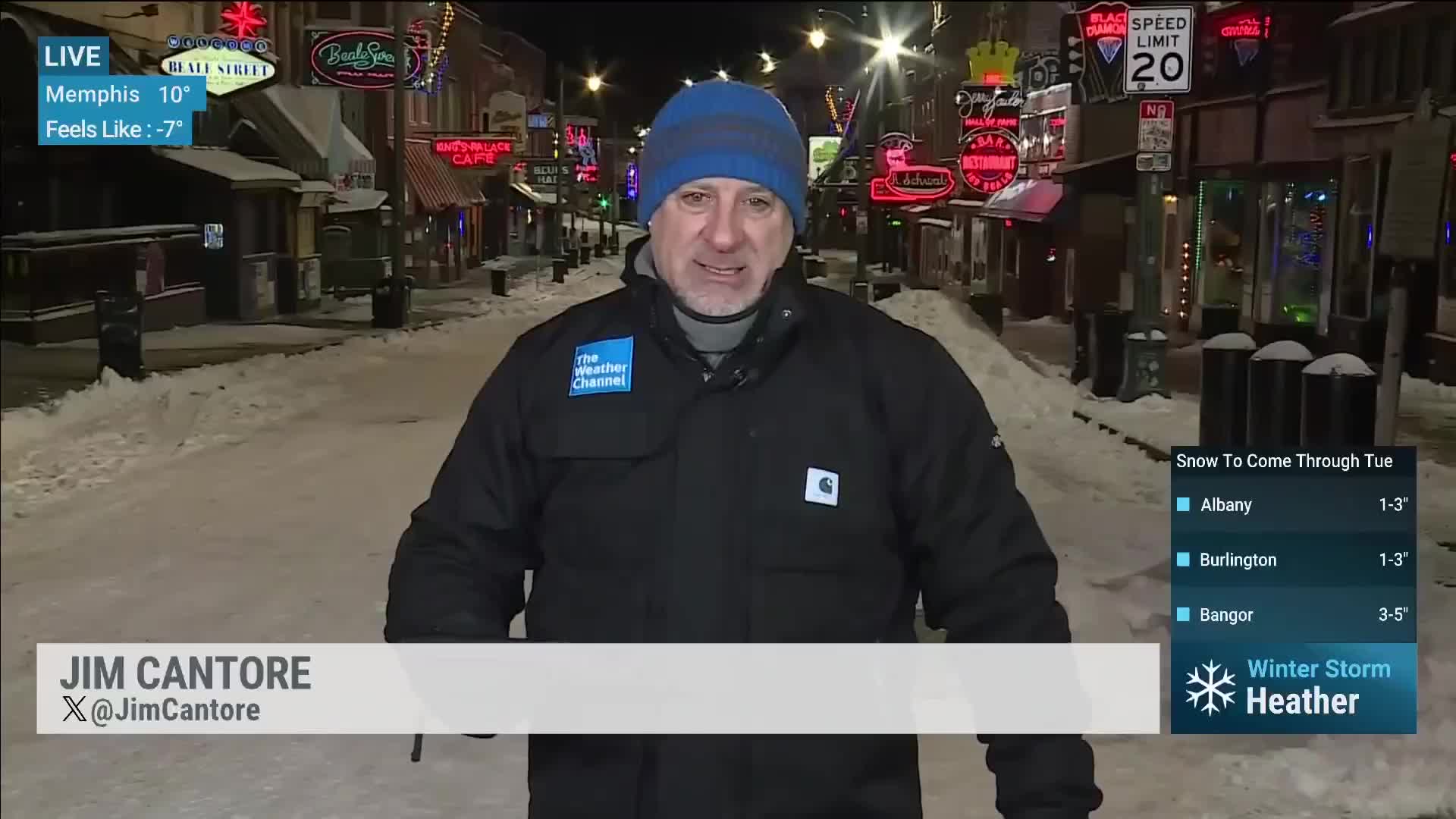 Jim Cantore Reports Live From Memphis