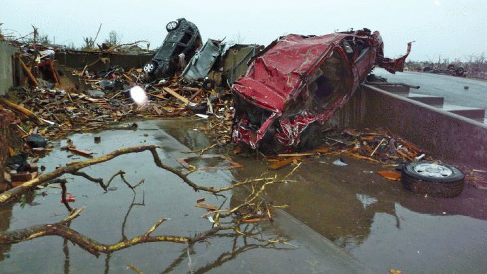 Joplin tornado vehicle damage 2011