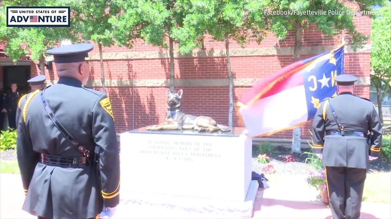 K-9 Officers Honored With Memorial Statue
