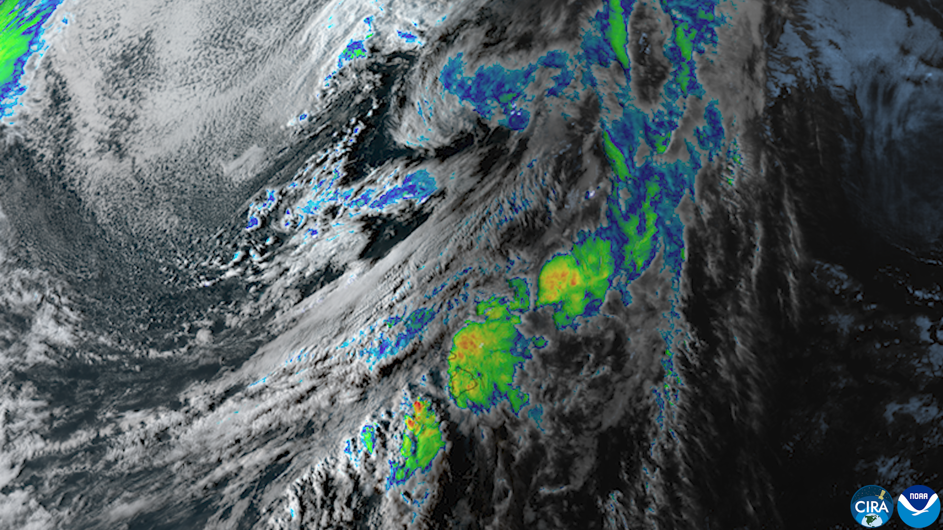Satellite imagery captures the showers and storms that drenched Hawaiʻi during a strong Kona Low &mdash; March 13&ndash;16, 2026. 