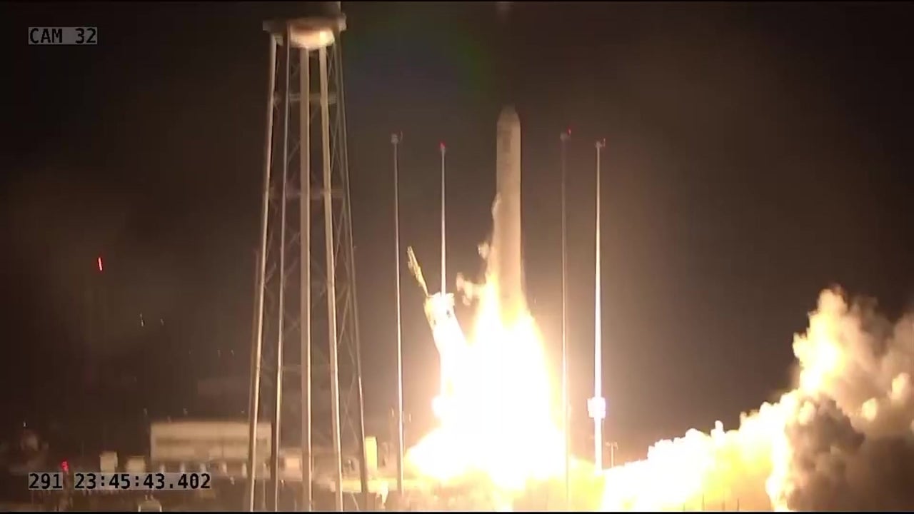Launch of Rocket Carrying Supplies to Space Station