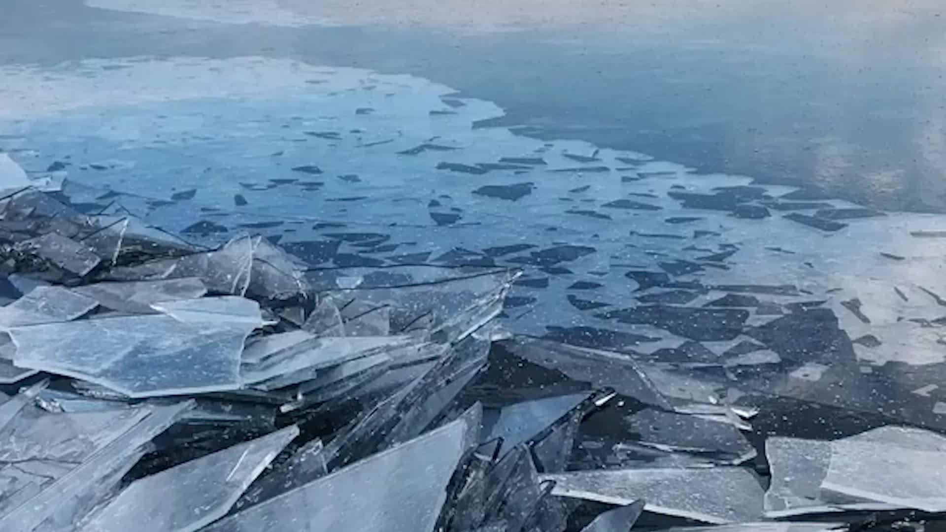 Listen as these Sheets of Ice Crunch Together 